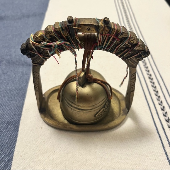Decorative Brass Bell with Intricate Stand - Picture 2 of 3